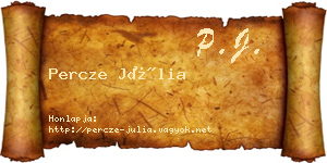 Percze Júlia névjegykártya