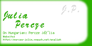 julia percze business card